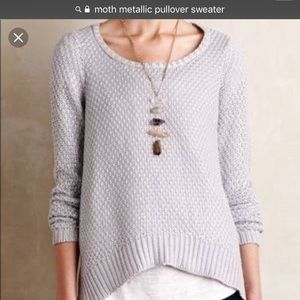 Anthropologie Moth Metallic Sweater